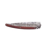 Couteau de poche tatoué bois corail Manuscrit - Visuel 1