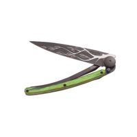 Couteau de poche tatoué hêtre vert ARBRE - Visuel 1