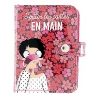 Porte-cartes "FOLK EN MAIN" rose - Visuel 1