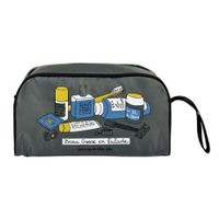 Trousse de toilette "BEAU GOSSE EN BALADE" gris - Visuel 1