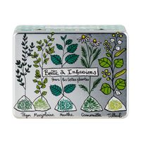 Boite à infusions compartimentée "pour les belles plantes" - Visuel 0