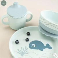 Coffret Repas Foodie baleine Wally bleue 3 pièces - Visuel 1