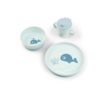 Coffret Repas Foodie baleine Wally bleue 3 pièces - Visuel 0