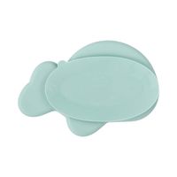 Assiette enfant ventouse antidérapante en silicone wally bleu - Visuel 1