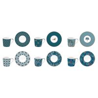 Coffret de 6 tasses + soucoupes Jungle 10 cl - Visuel 0