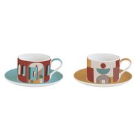 2 paire-tasses déjeuner 24 cl illusion - Visuel 0