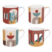 Coffret 4 mugs illusion 30 cl - Visuel 0