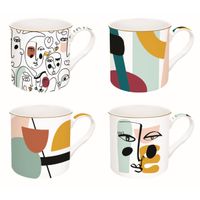 Coffret 4 mugs 30cl Modernism - Visuel 0