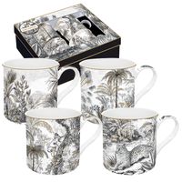 Coffret 4 mugs 30cl Rétro Jungle - Visuel 0