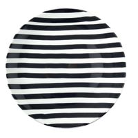 Assiette Plate rayée dolce vita noir 27 cm - Visuel 1