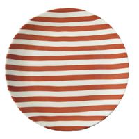 Assiette Plate rayée dolce vita terracotta 27 cm - Visuel 1