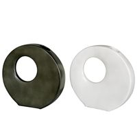 Vase rond blanc 38 x 36 cm - Visuel 2