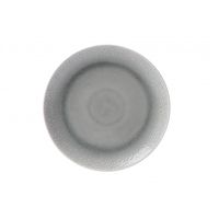 ASSIETTE PLATE 26,5 CM DELUNA GRISE AVEC RELIEF EN GRES - Visuel 1