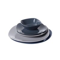 Assiette dessert Square gris clair - Visuel 2