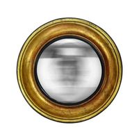 Miroir convexe doré 26 cm - Visuel 0