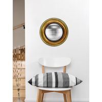 Miroir convexe doré 26 cm - Visuel 1