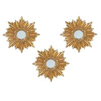 Set de 3 mini miroirs soleil D14,5cm - Visuel 0