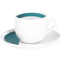 Tasse à café avec soucoupe LOUISON BLEU JEANS - Visuel 1