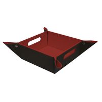 Corbeille 20 x 20 cm rouge/noir - Visuel 0