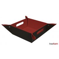 Corbeille 20 x 20 cm rouge/noir - Visuel 1