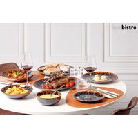 Assiette plate Resto brun bleu - Visuel 0