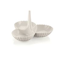 Plat 3 compartiments blanc tiffany - Visuel 0