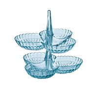 Lot de 2 plats à hors d'œuvre TIFFANY bleu mer - Visuel 0