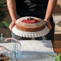 Plat avec cloche sans pied tiffany blanc 30 cm - Visuel 2