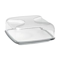 Cloche à fromage carrée Gocce transparente - Visuel 0