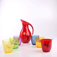 Coffret 6 gobelets et 1 carafe multicolores HAPPY HOUR - Visuel 0