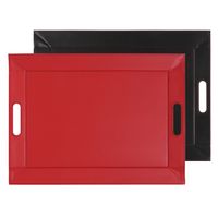 Plateau réversible rouge/noir 55 x 41 cm - Visuel 0