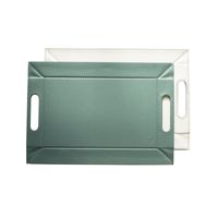 Plateau réversible bicolore 55 x 41cm vert céladon/blanc - Visuel 0