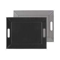 Plateau réversible 45 x 35 cm gris/noir - Visuel 0