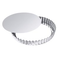 Moule à tarte fond amovible fer blanc 22 cm - Visuel 0