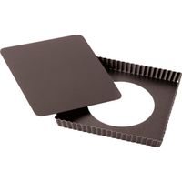 Moule à tarte carré 24 cm en tôle antiadhérent fond amovible - Visuel 0