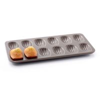 Plaque 12 madeleines en tôle anti-adhérente - Visuel 0