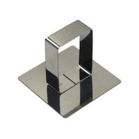Poussoir à mousse inox 5,8 x 5,8 cm - Visuel 0