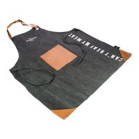 Tablier en toile noir CAN'T BEAT MY MEAT - Visuel 0