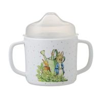 Tasse 2 anses antidérapante avec bec amovible pierre lapin - Visuel 0