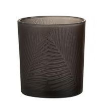 Photophore feuille gris 8 cm - Visuel 0