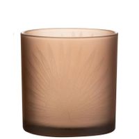 photophore feuille beige 15 cm - Visuel 0