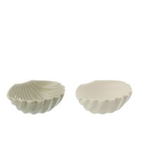 Coupelle coquillage grès blanc ou olive - Visuel 0