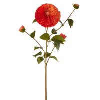 Fleur tissu Dahlia orange H.77 cm - Visuel 1