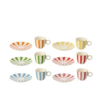 Coffret 6 tasses et sous-tasses 85 ml - Visuel 1