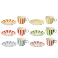 Coffret 6 tasses et sous-tasses 230 ml - Visuel 1