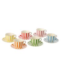 Coffret 6 tasses et sous-tasses 230 ml - Visuel 2