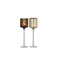 Photophore sur pied Gatsby Or 7x7x25 cm - Visuel 3