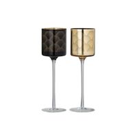 Photophore sur pied Gatsby Or 9x9x30cm - Visuel 2