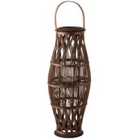 Lanterne haute bambou 31x31x80cm - Visuel 0