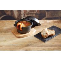 Mini cocotte en fonte 10 cm avec support bois - Visuel 2
